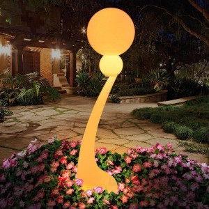 Luci del paesaggio impermeabile a LED per la decorazione da giardino esterno, lampade in piedi a LED RGB mutevoli per la decorazione del Ringraziamento di Natale, alimentata